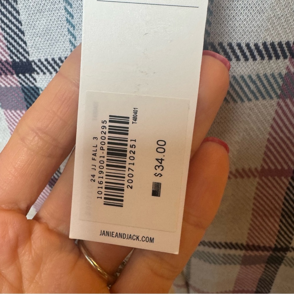 NWT Janie & Jack Plaid Baby Leggings 6-12 months - Picture 5 of 5